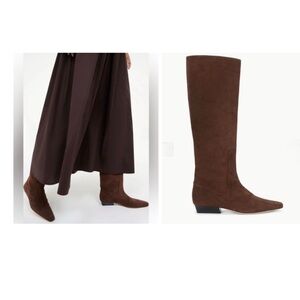 NEW STAUD Wally Suede Tall Boots in Chestnut Brown size 11